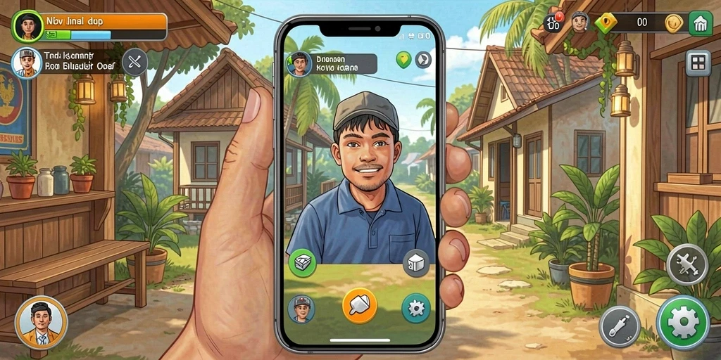 Tampilan awal DEWA1000 yang menarik dan penuh warna.