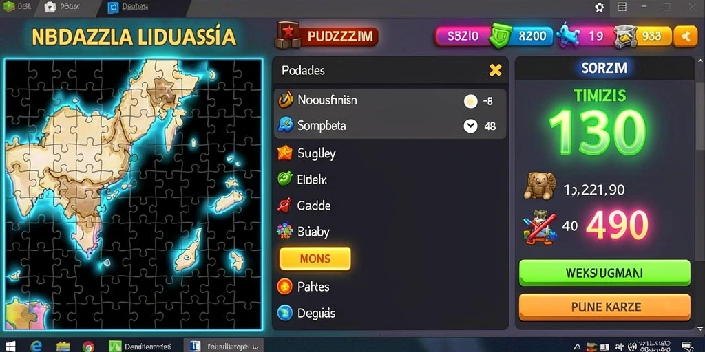 Screenshot menampilkan pilihan level yang beragam.