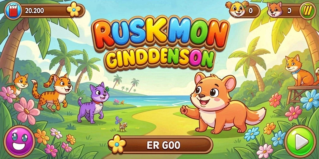 Screenshot menunjukkan karakter kucing dalam misi petualangan.